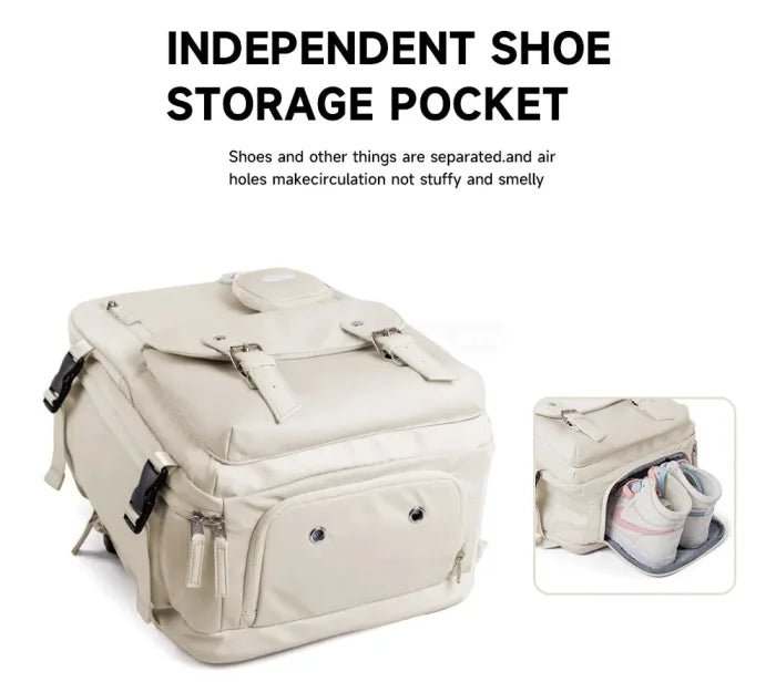 Cream Travel Backpack