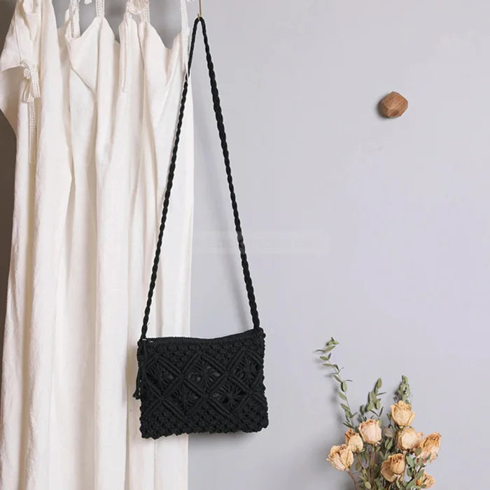 Crochet Messenger Bag