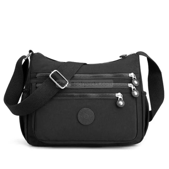 Crossbody Messenger Bag - Black