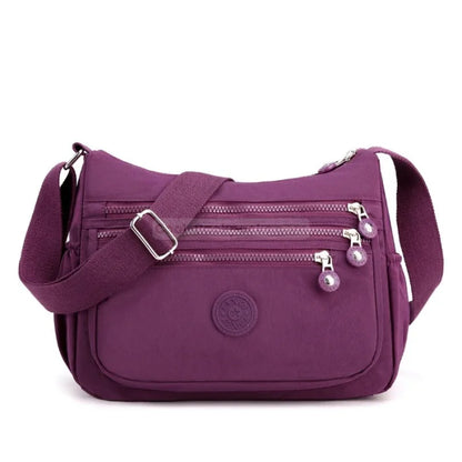 Crossbody Messenger Bag - Plum