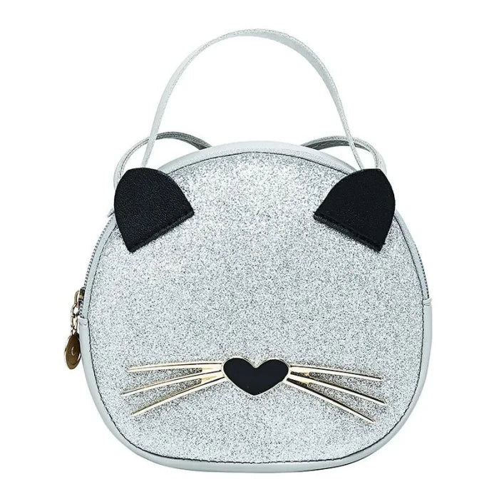 Cute Cat Messenger Bag - Silver