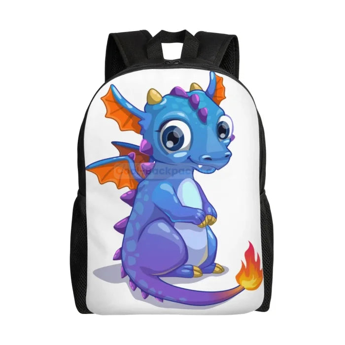 Cute Dragon Backpack - Black / 15 inches