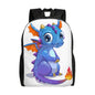 Cute Dragon Backpack - Black / 15 inches