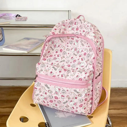 Cute Light Pink Backpack - Kitty