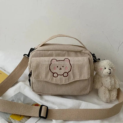 Cute Messenger Bag - Beige