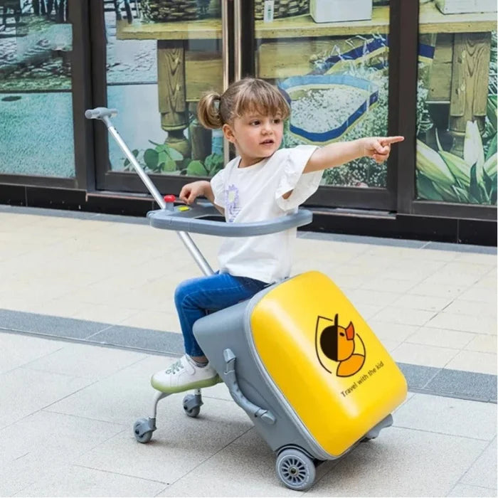 Cute Rolling Backpack - yellow