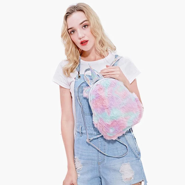 Cute Unicorn Plush Mini Backpack