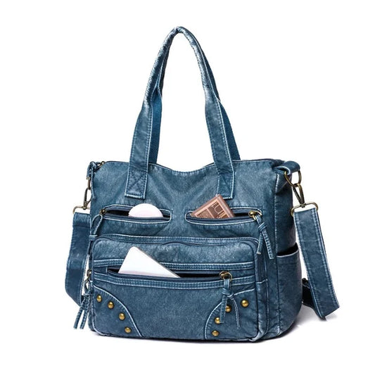 Denim Messenger Bag