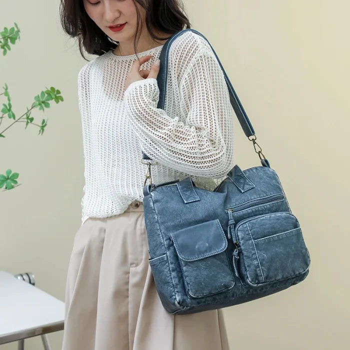 Denim Messenger Bag