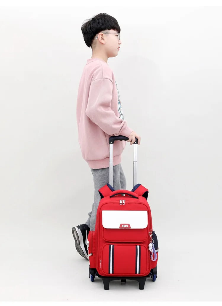 Red Rolling Backpack