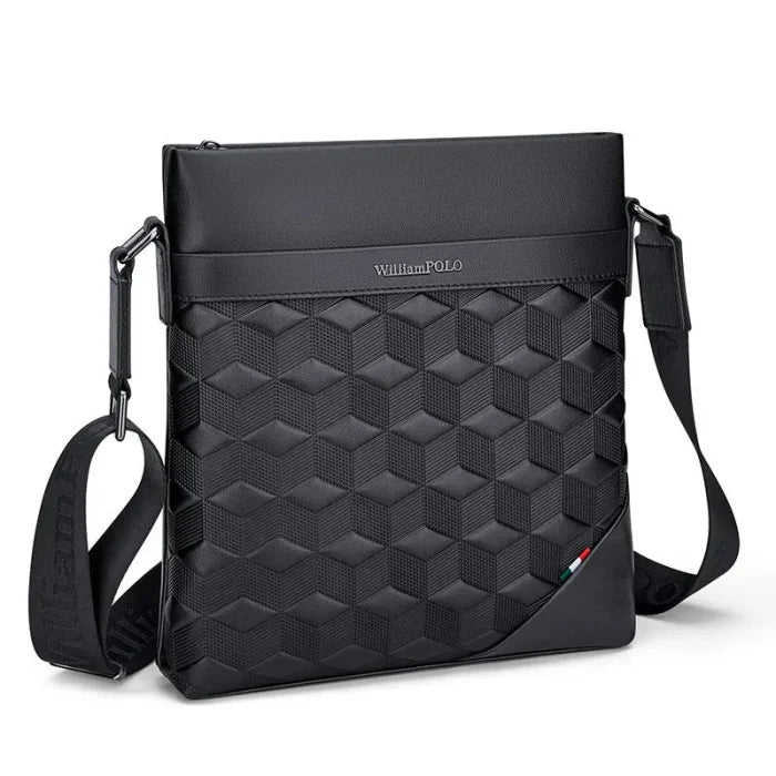 Designer Men Messenger Bag - Black