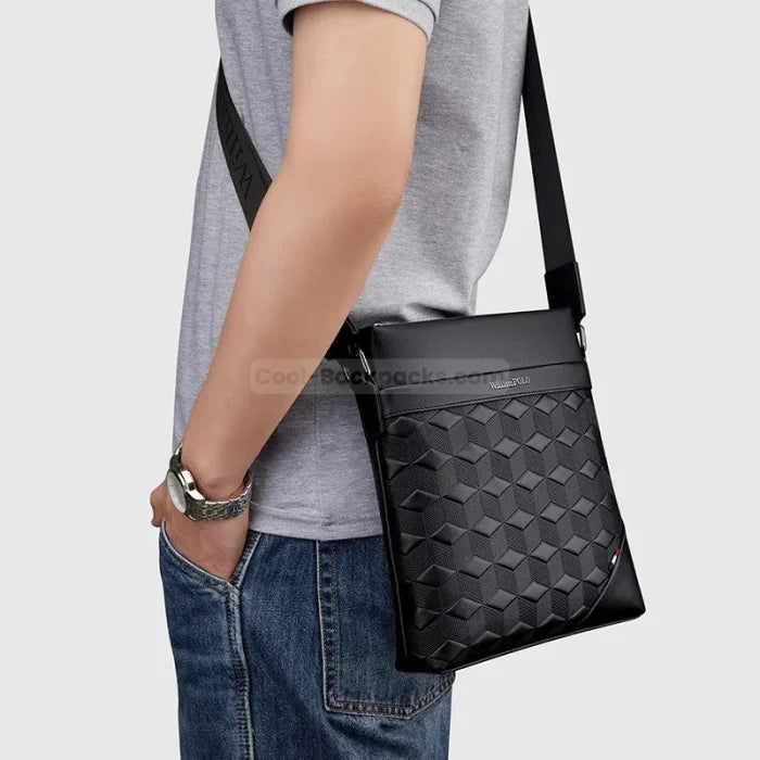 Designer Men Messenger Bag - Black