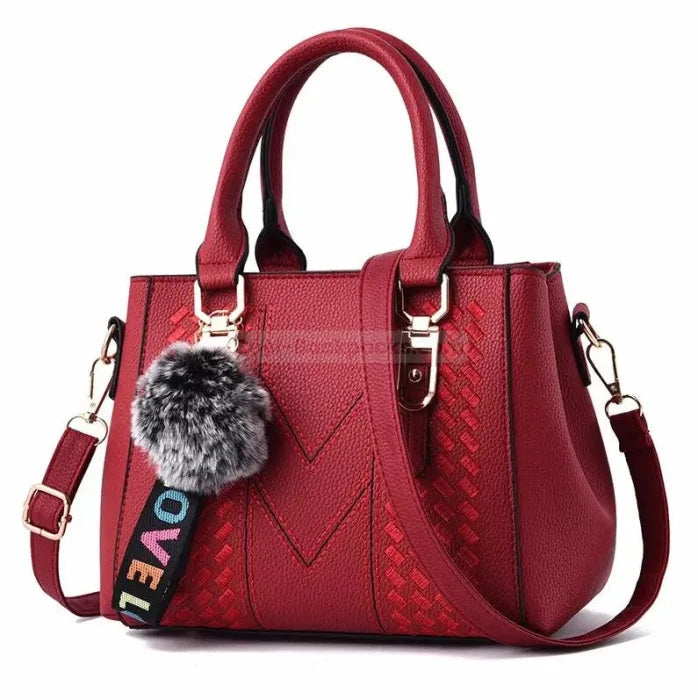 Designer Messenger Bag - Wine Red