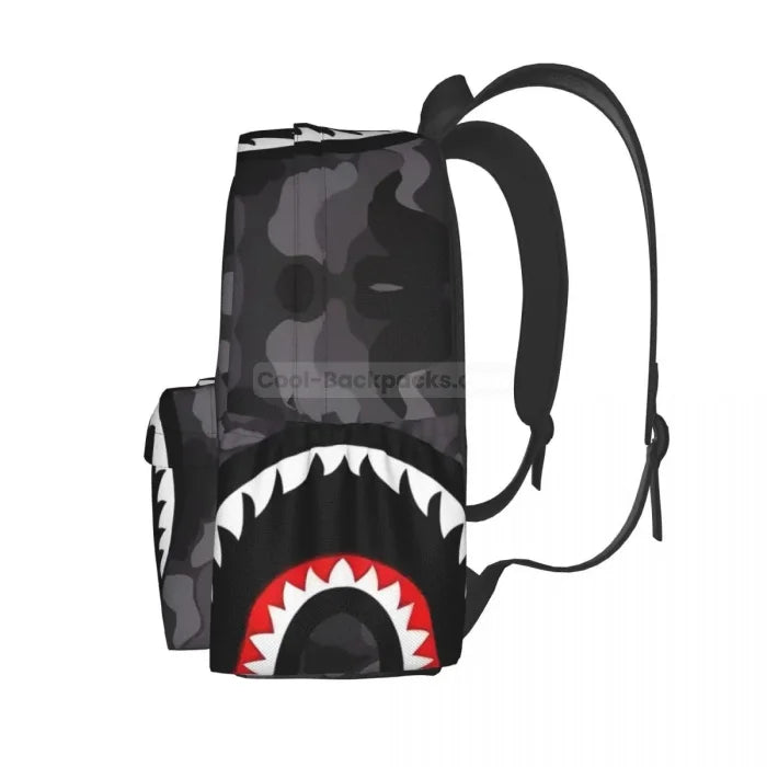 Designer Shark Backpack - 36x32x10cm