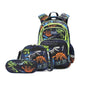 Dinosaur Backpack And Lunch Bag - black 3pcs