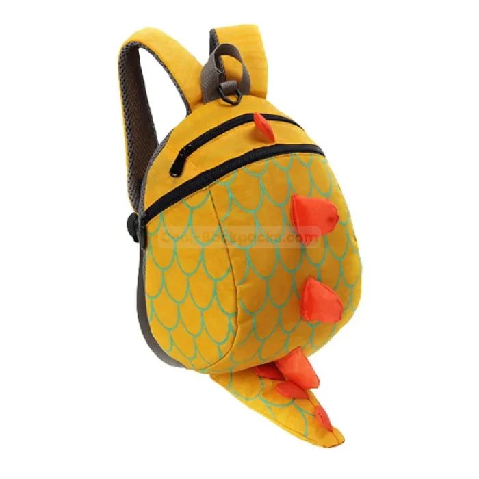 Dinosaur Backpack With Spikes - Yellow