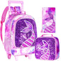 Dinosaur Backpack With Wheels - Pink