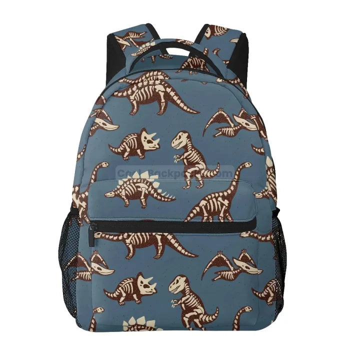 Dinosaur Fossil Backpack - black / 16 Inches