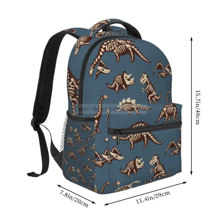 Dinosaur Fossil Backpack - black / 16 Inches