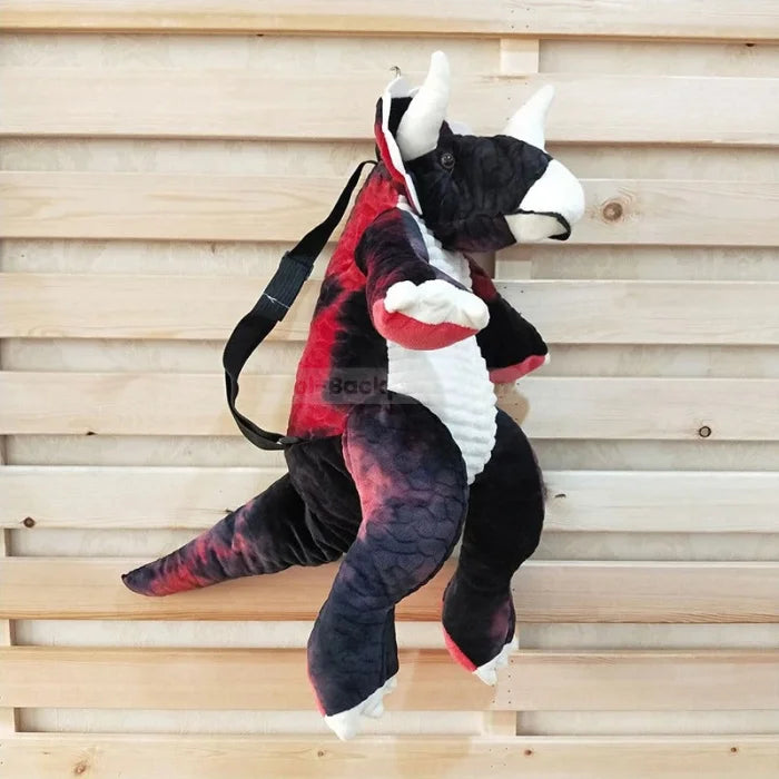 Dinosaur Plush Backpack - Black