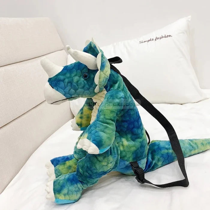 Dinosaur Plush Backpack - Blue