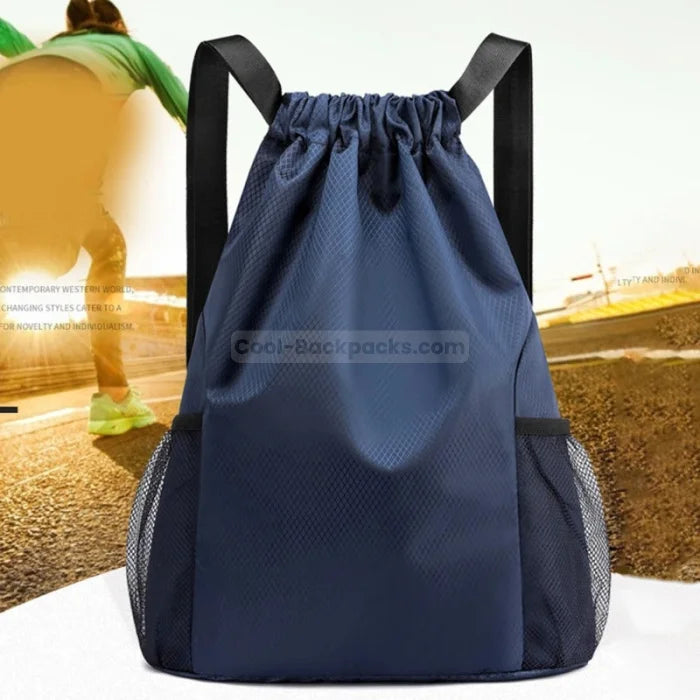 Drawstring Backpack Gym - Dark Blue L