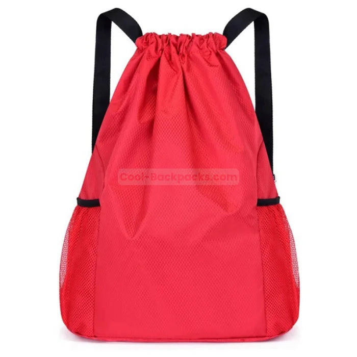 Drawstring Backpack Gym - Red L