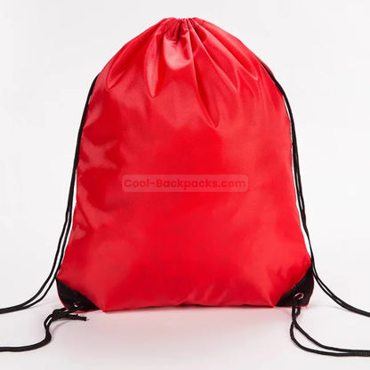 Drawstring Backpack Travel - Red