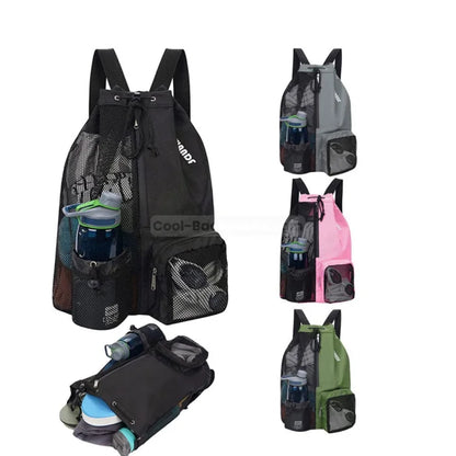 Drawstring Backpack with Water Bottle Pocket