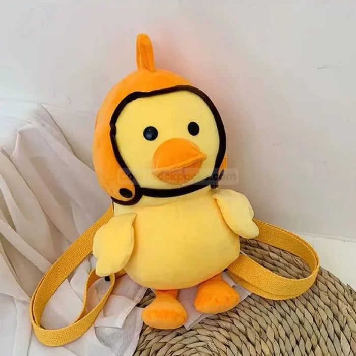 Duck Plush Backpack - Whit hat