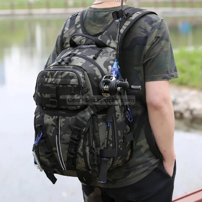 Fishing Backpack with Rod Holders