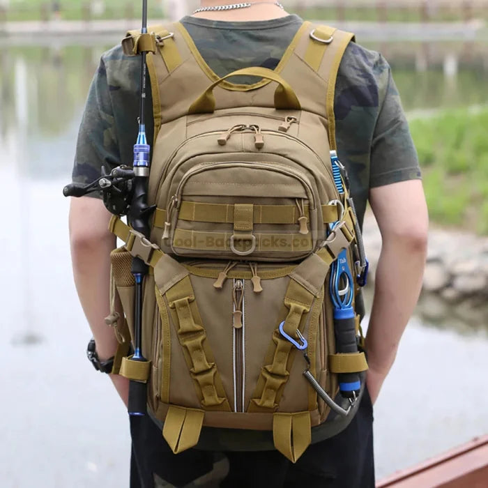 Fishing Backpack with Rod Holders