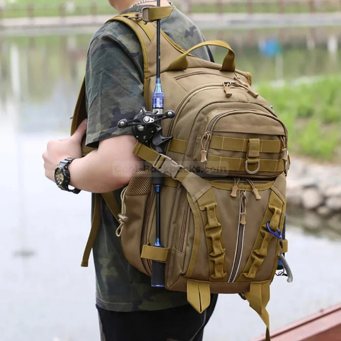 Fishing Backpack with Rod Holders