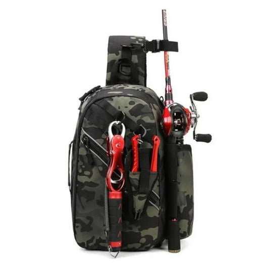 Fishing Gear Backpack - Green Camo