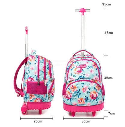 Floral Rolling Backpack