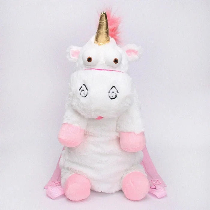 Fluffy Unicorn Plush Backpack