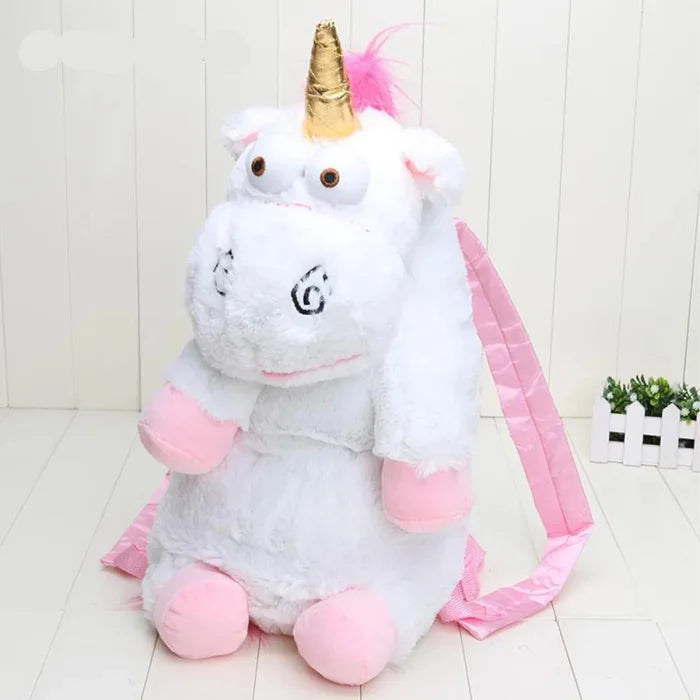 Fluffy Unicorn Plush Backpack