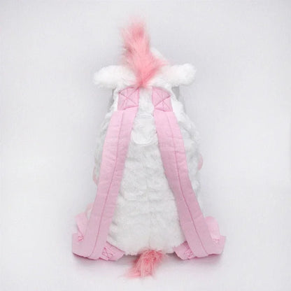 Fluffy Unicorn Plush Backpack