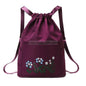 Foldable Drawstring Backpack - Grape purple