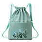 Foldable Drawstring Backpack - Green