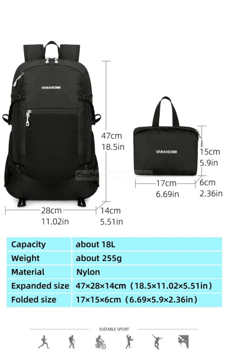 Foldable Hiking Backpack