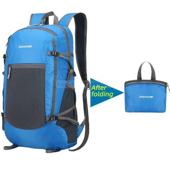 Foldable Hiking Backpack - Blue