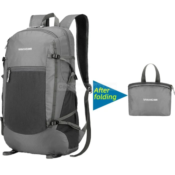 Foldable Hiking Backpack - Gray