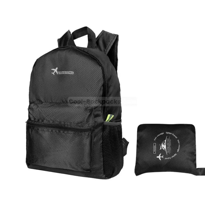 Foldable Travel Backpack - Black