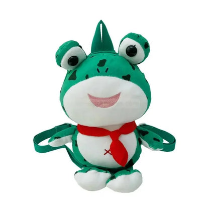 Frog Stuffed Animal Backpack - Red scarf