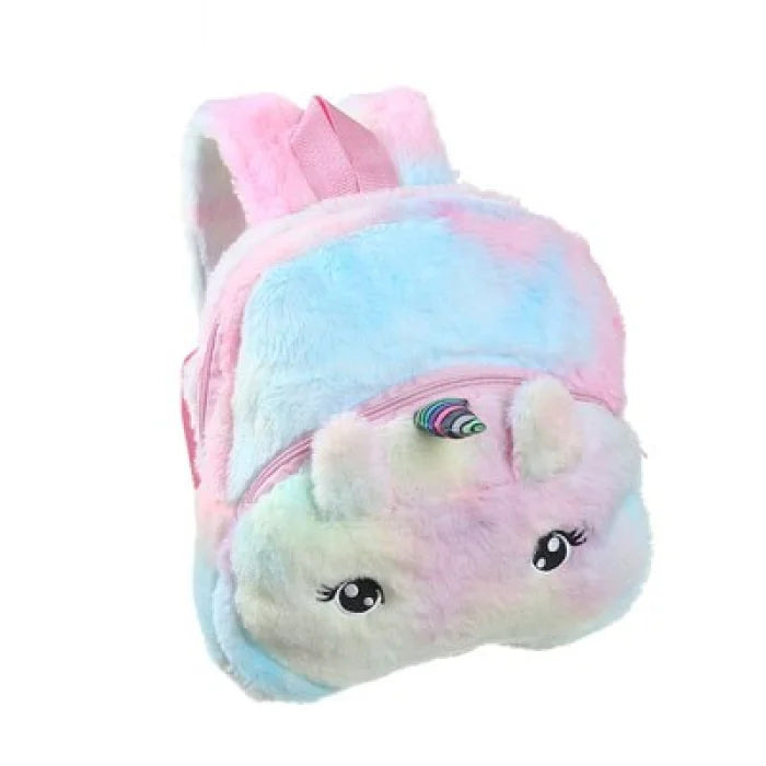 Fur Unicorn Backpack - Pink (25x23x6cm)