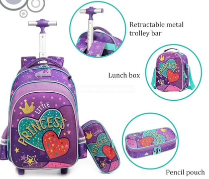 Glitter Rolling Backpack