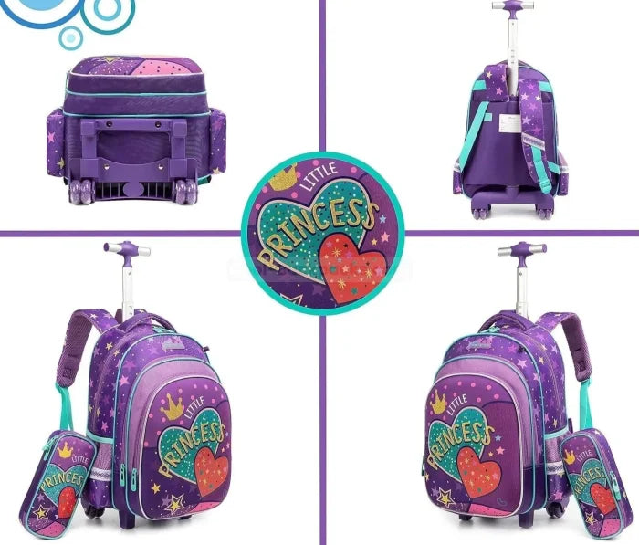 Glitter Rolling Backpack