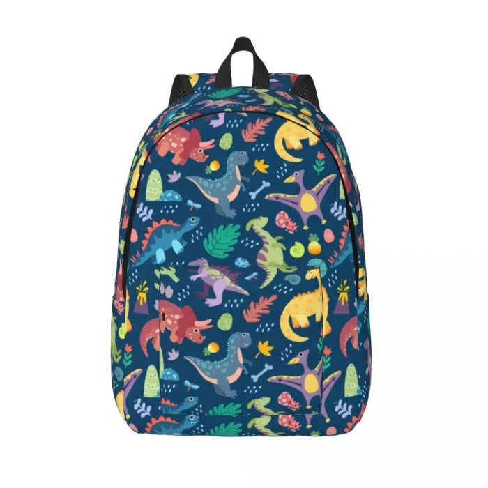 Glow in The Dark Dinosaur Backpack - Silver / 40x30x14 cm