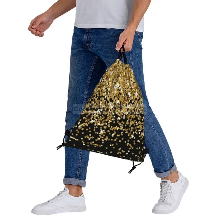 Gold Drawstring Backpack